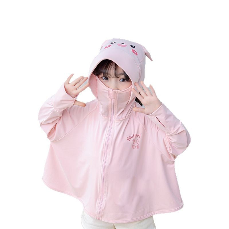 Girl multifunctional sun protection jacket with hood Chichicherry