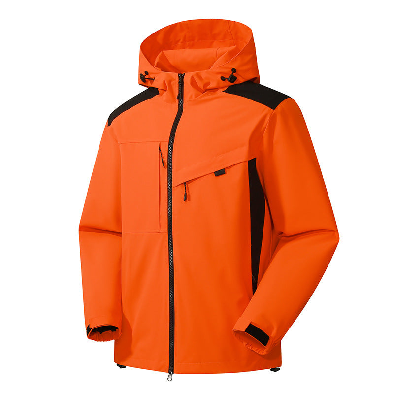 Men's Softshell Outdoor Jacket with Waterproof Membrane and Adjustable Hood Chichicherry