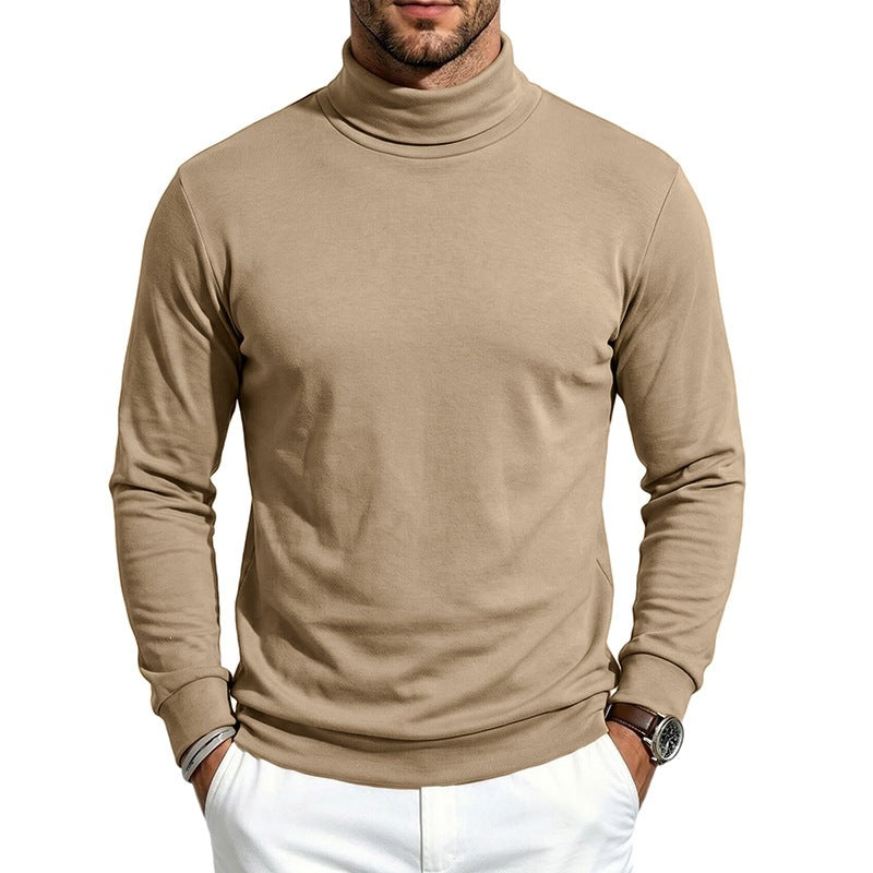 Men's fine roll-neck sweater made of cotton blend with slim fit Chichicherry