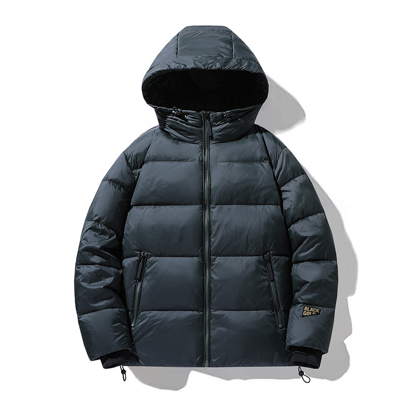 Men's Padded Hooded Jacket with Thermal Insulation and Water-Repellent Outer Material Chichicherry