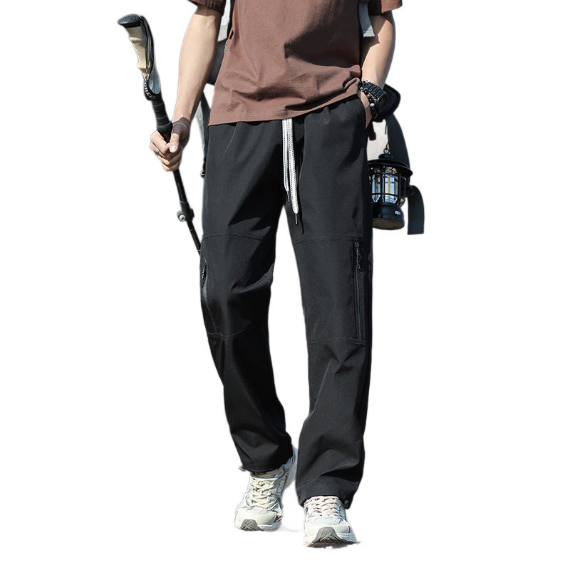 Men's Technical Outdoor and Hiking Pants with Zipper Pockets and Adjustable Waist Chichicherry