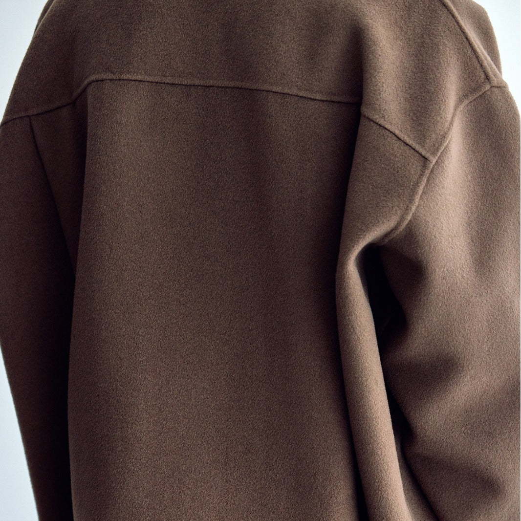 Men's wool jacket with zipper and loose fit Chichicherry