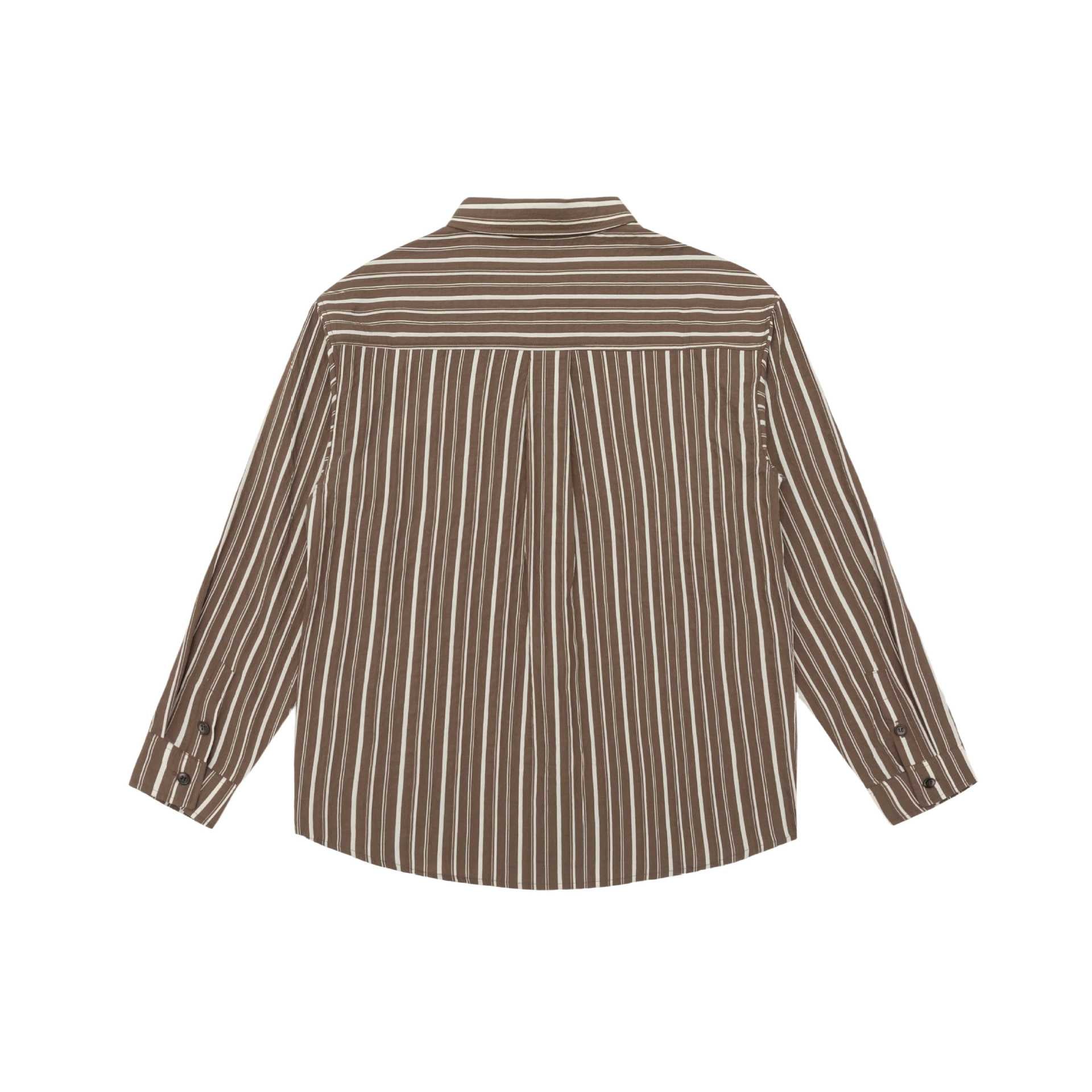Men's Striped Shirt in Relaxed Fit with Chest Pocket Chichicherry