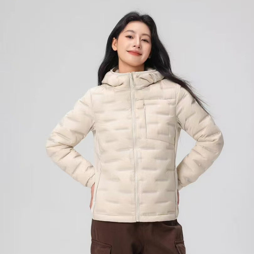 Women's quilted thermo outdoor jacket with hood and water-repellent coating Chichicherry