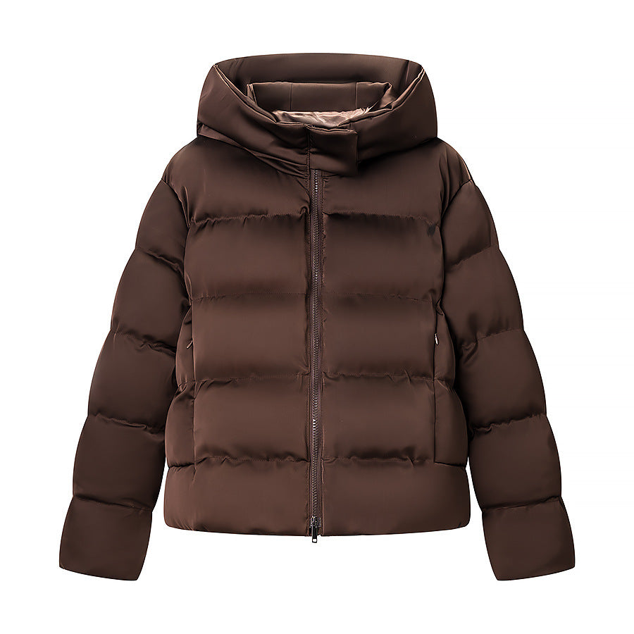 Women Padded Oversized Padded Jacket with Volume Sleeves and Removable Hooded Collar Chichicherry