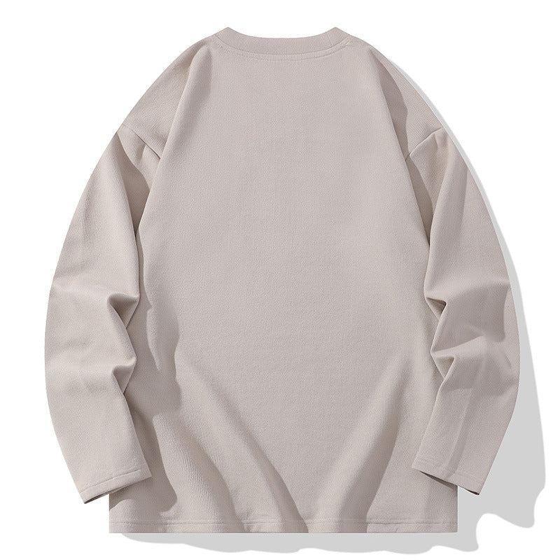 Men's Oversized Long Sleeve Shirt made of textured cotton blend with chest pocket detail Chichicherry