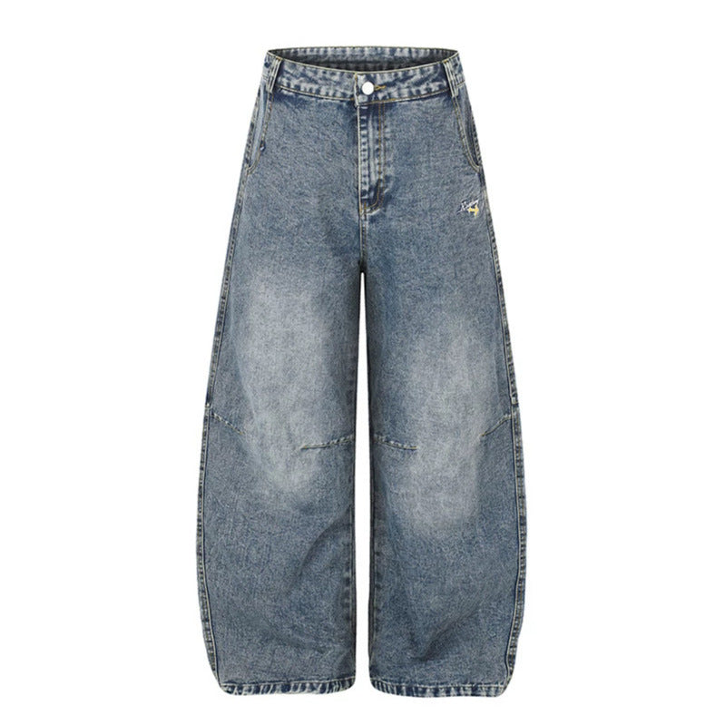 Women's Extra Wide High-Waist Palazzo Jeans with Embellished Back Pockets Chichicherry