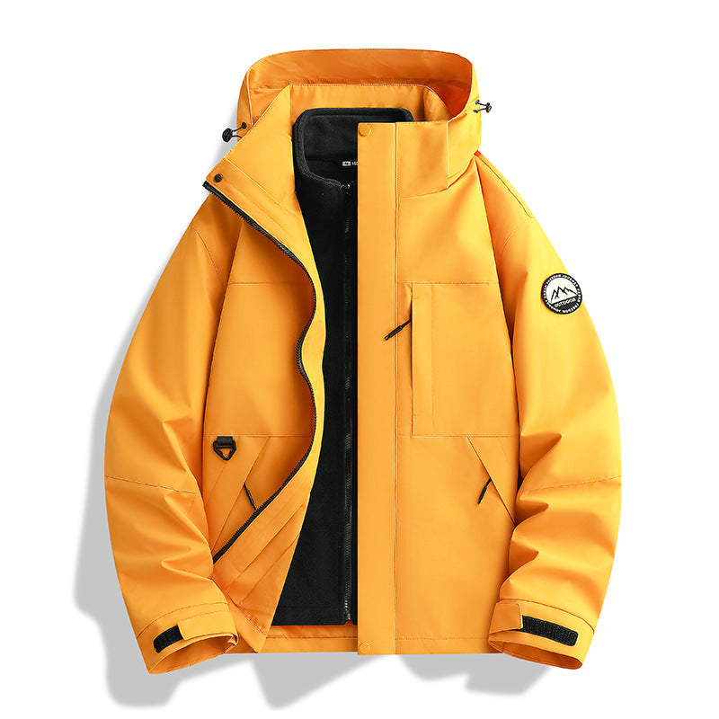 Women's Water-Repellent Parka with Removable Fleece Inner Jacket and Hood Chichicherry