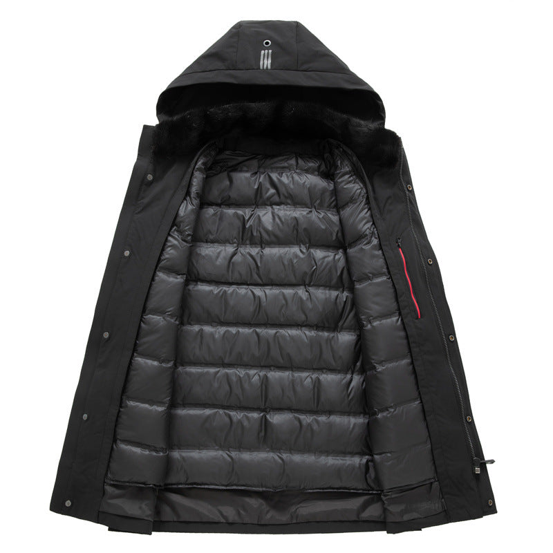 Men's waterproof two-layer coat with quilted inner jacket and hood Chichicherry