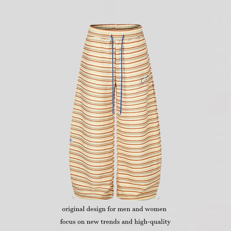 Women's Wide Palazzo Lounge Pants with Drawstring Waist and Adjustable Hem Cords Chichicherry