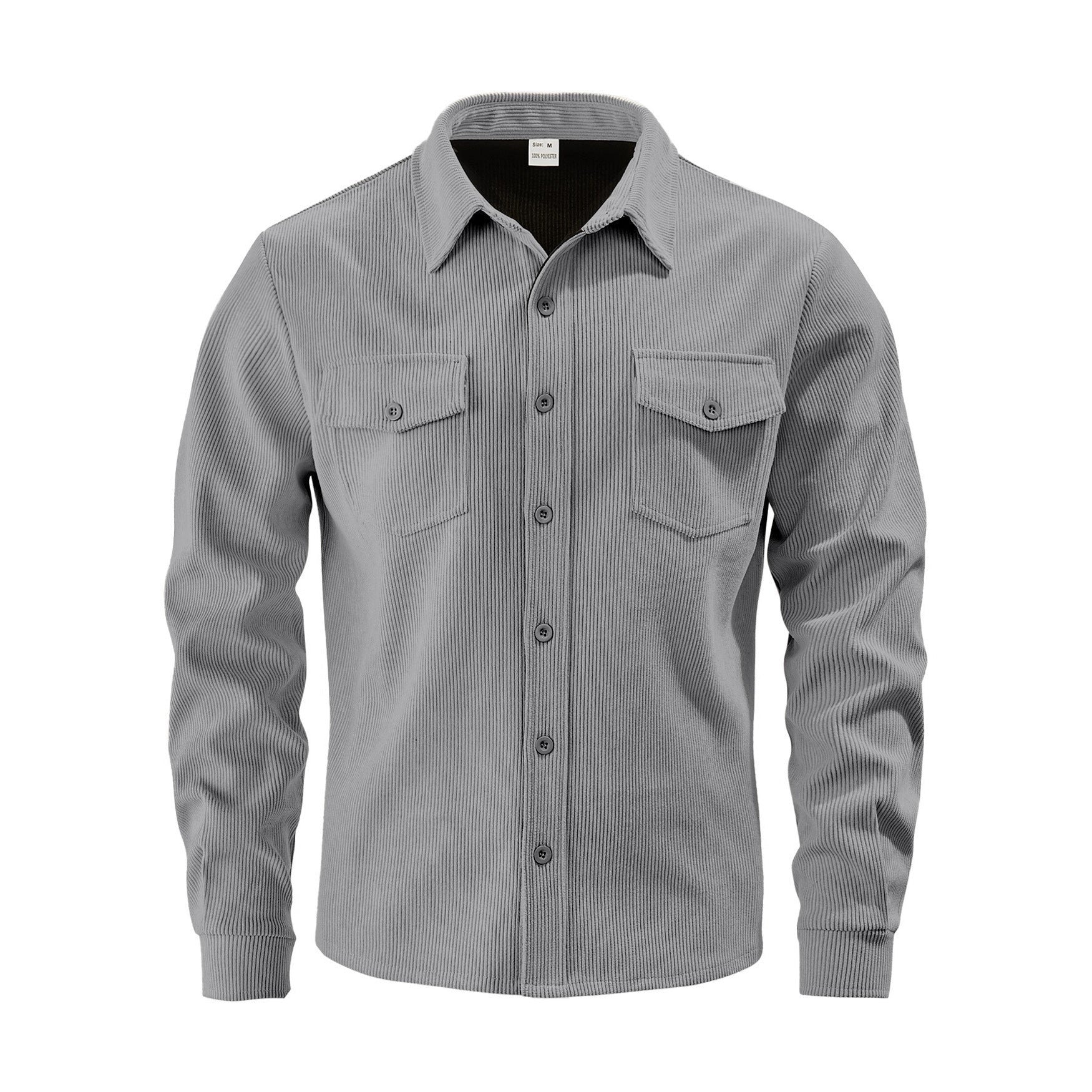 Men's cord shirt jacket made of wide corduroy with flap pockets and shirt collar Chichicherry