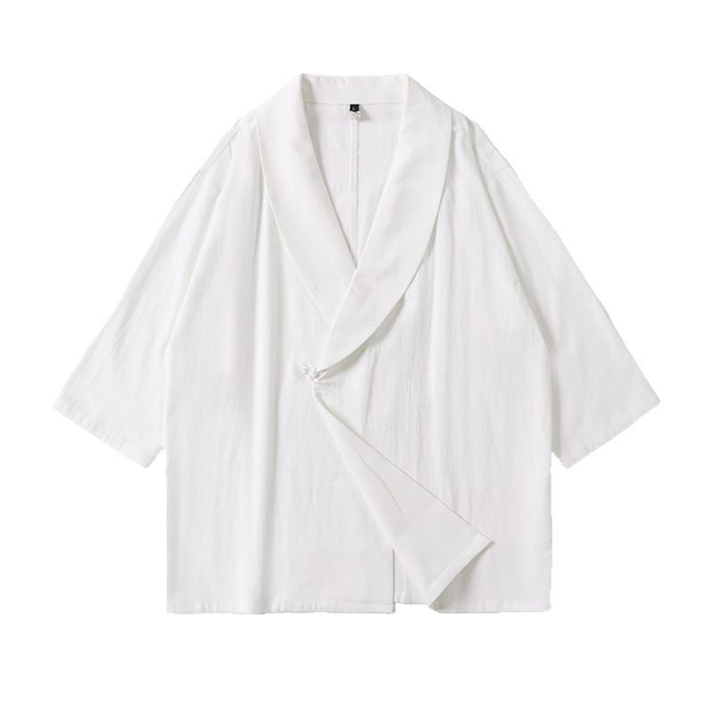 Unisex Oversized Kimono Jacket with Shawl Collar and Wrap Closure Chichicherry
