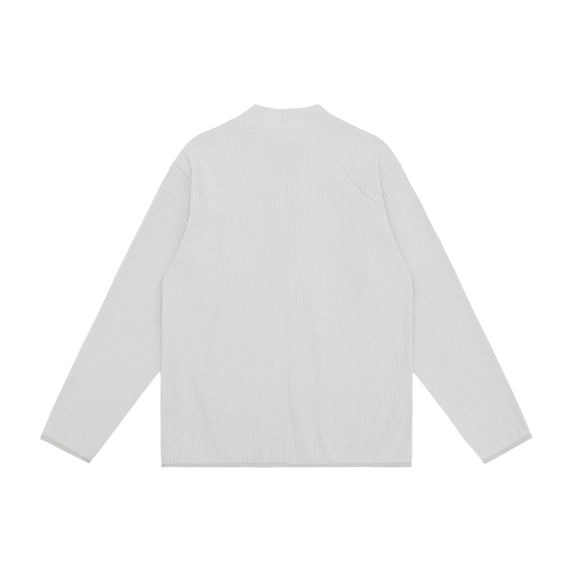 Unisex Waffle Structure Half-Zip Pullover with Short Zipper and Boxy Silhouette Chichicherry