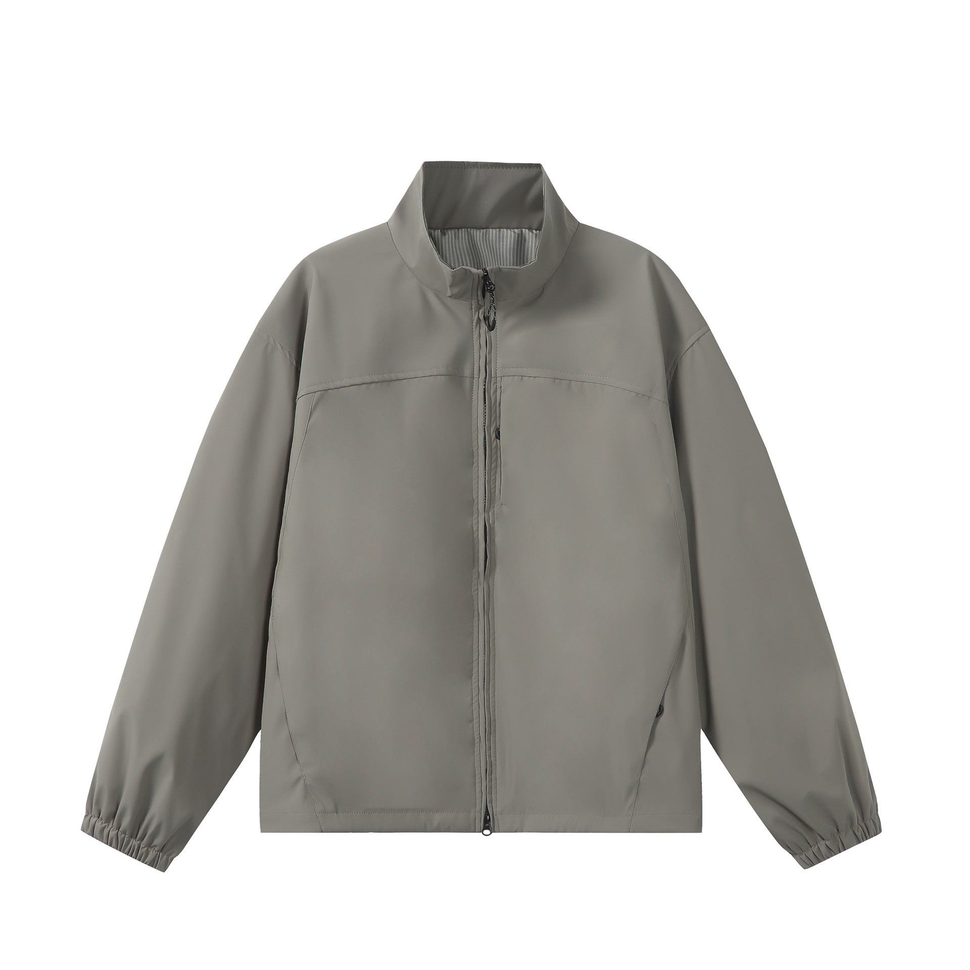 Unisex Lightweight, Packable Functional Jacket in Oversized Boxy Cut with Stand-Up Collar Chichicherry