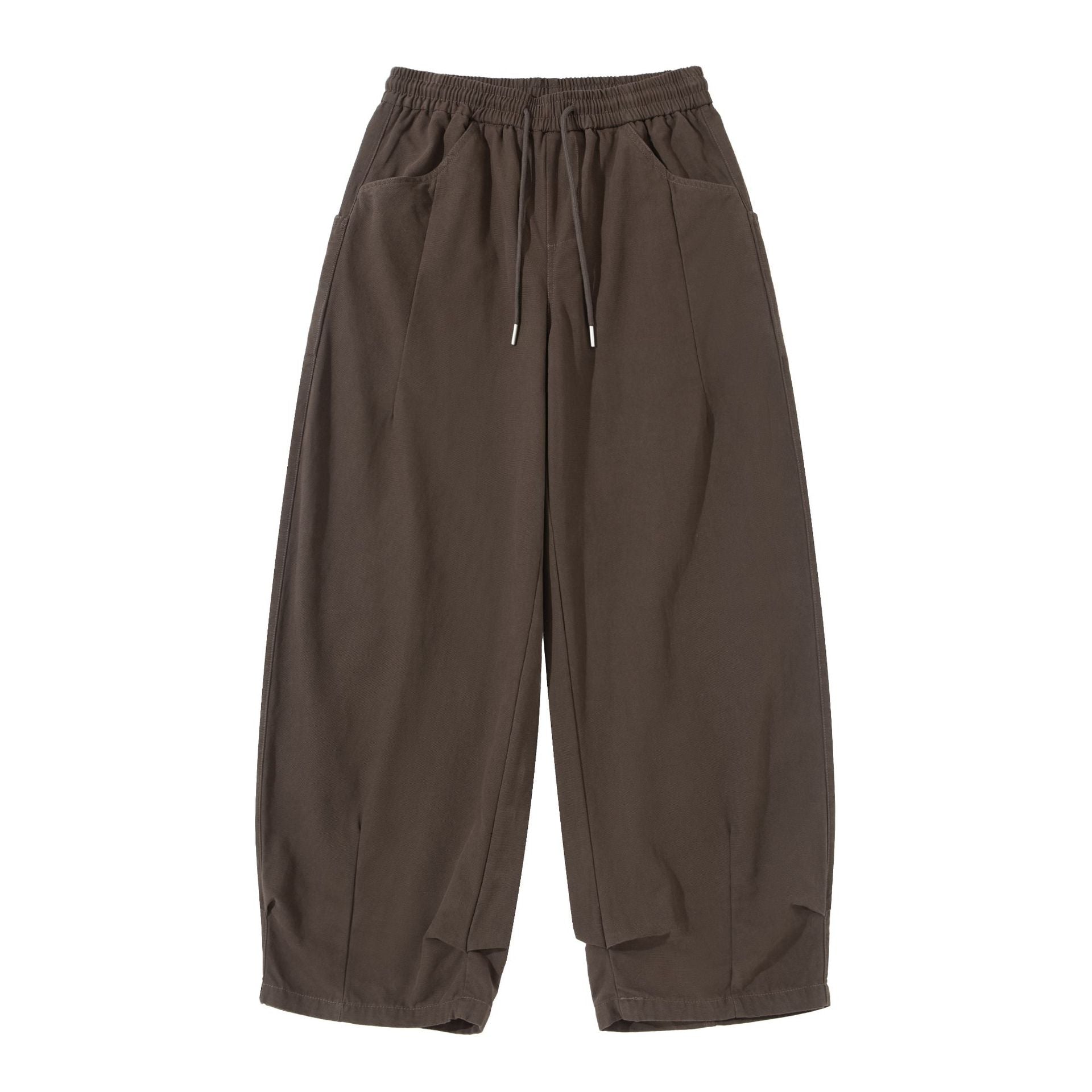 Ladies culotte pants in relaxed fit with elastic tunnel waistband and patch pockets Chichicherry