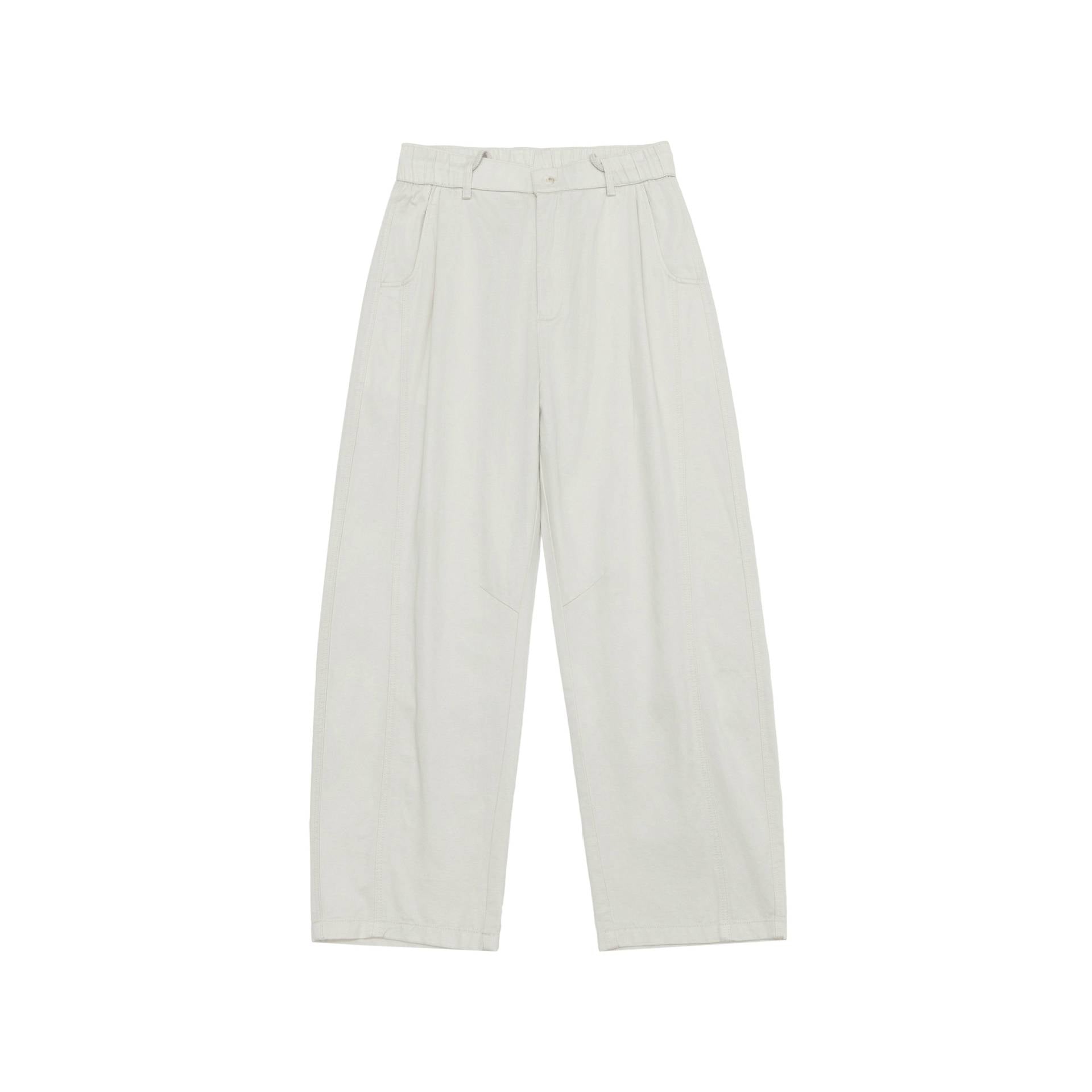 Women's High-waisted Culotte Cargo Pants with distinctive seam detailing and elastic back waistband Chichicherry