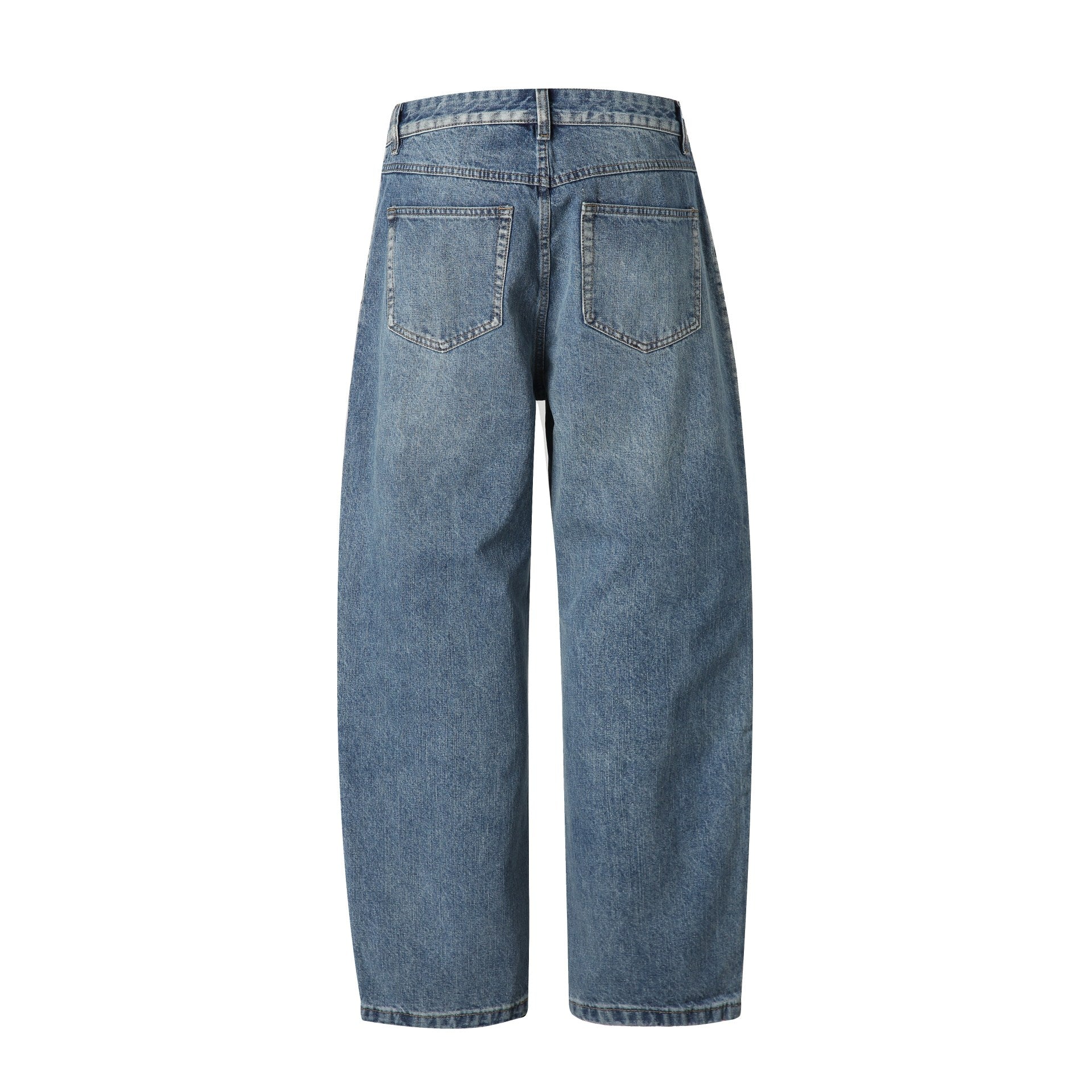 Women's High-Waist Jeans Pants with Pleats, Wide Leg and Vintage Wash Chichicherry