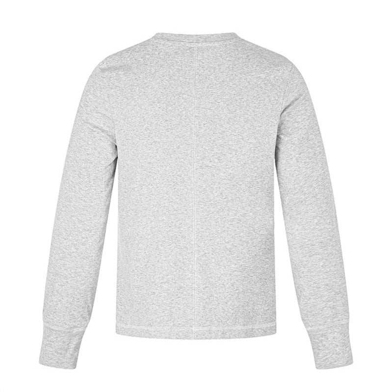 Men's Long Sleeve Sweatshirt with Crew Neck and Sporty Number Print Chichicherry