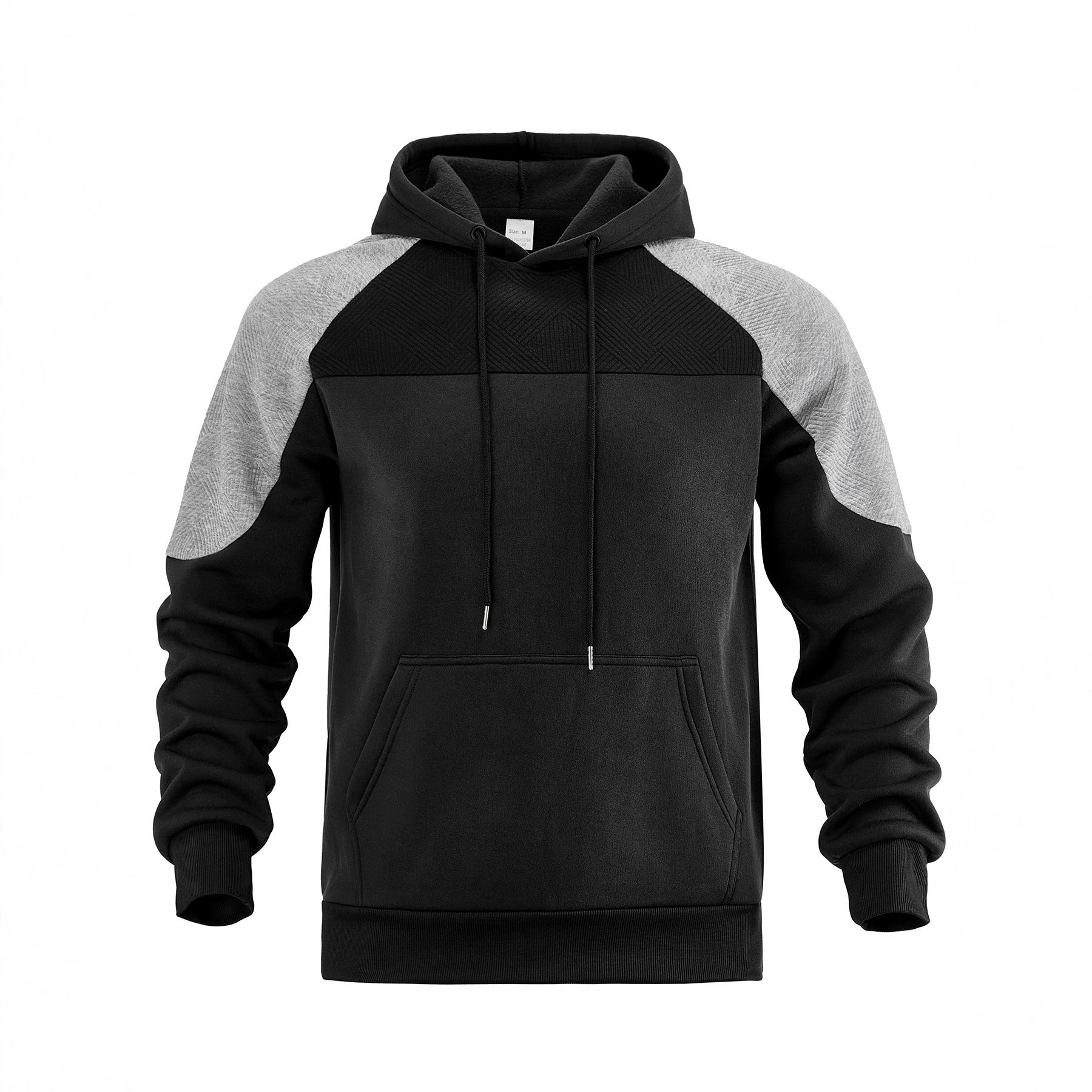 Men's hoodie with textured inserts and kangaroo pocket Chichicherry