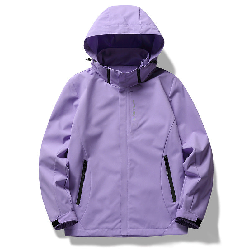 Men's two-layer softshell rain jacket with removable fleece inner layer and adjustable hood Chichicherry