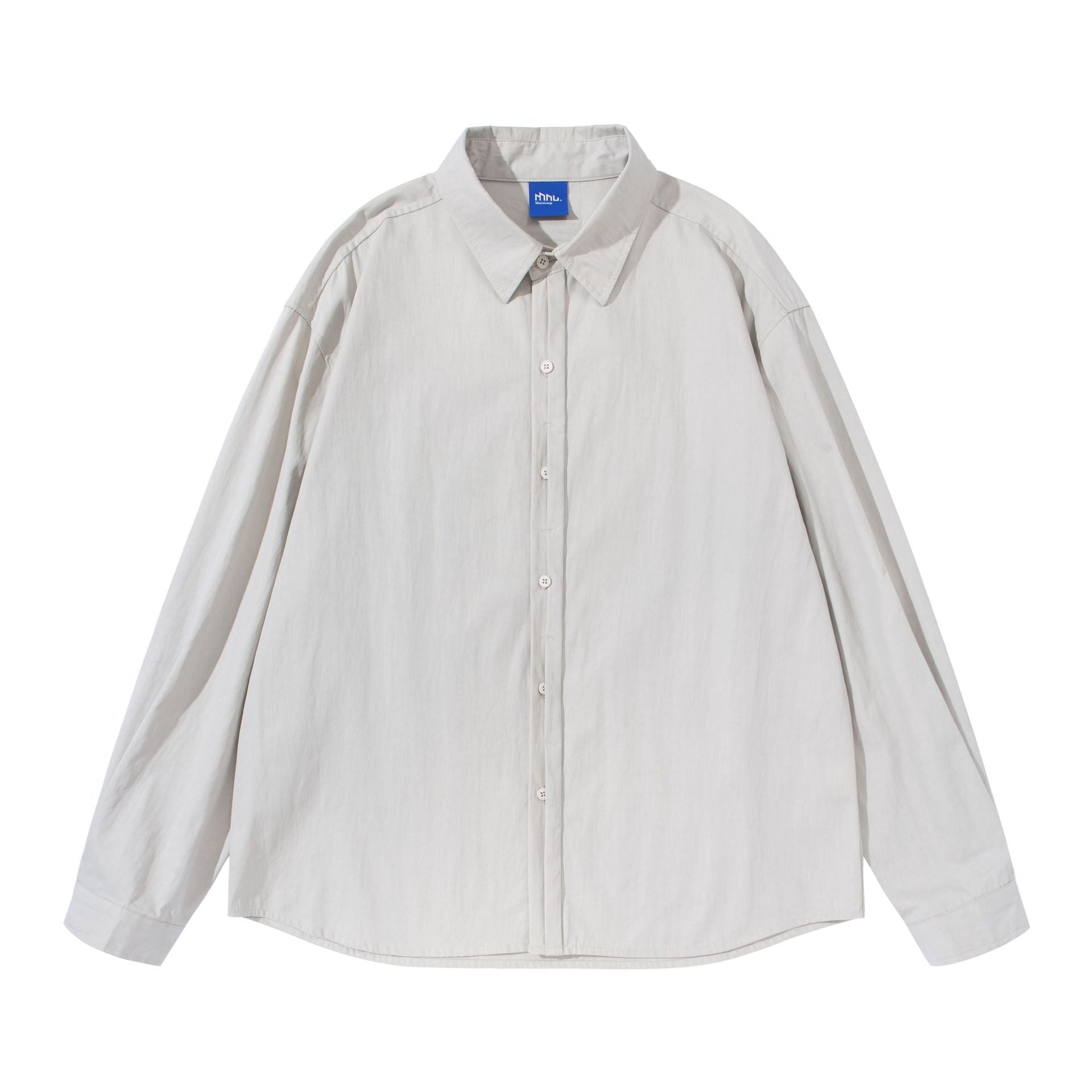 Unisex Boxy Cotton Blend Shirt in Oversized Fit with Kent Collar Chichicherry