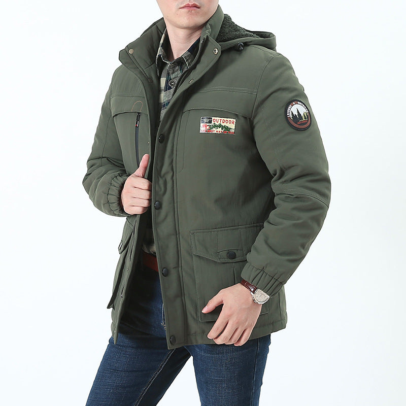 Men's multifunctional winter parka with teddy fleece hood and multiple pocket system Chichicherry