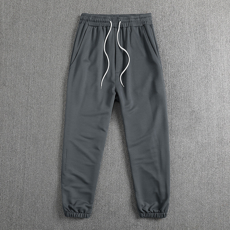 Men's Lightweight Breathable Tech Jogging Pants with Elastic Waistband, Drawstring & Ankle Cuffs Chichicherry