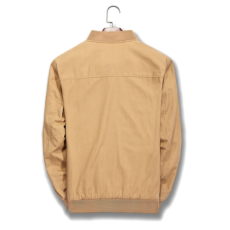 Men's Lightweight Canvas Bomber Jacket with Checked Lining Chichicherry