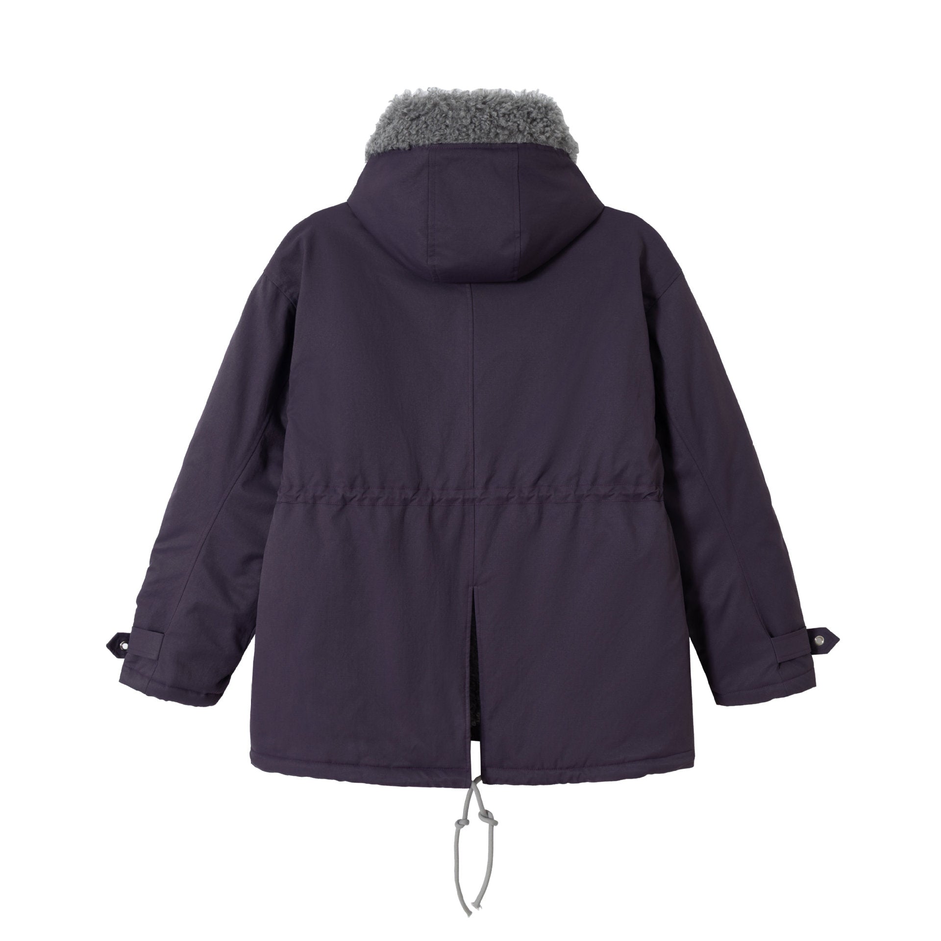 Women's short parka with teddy lining, drawstring and buckle sleeves Chichicherry