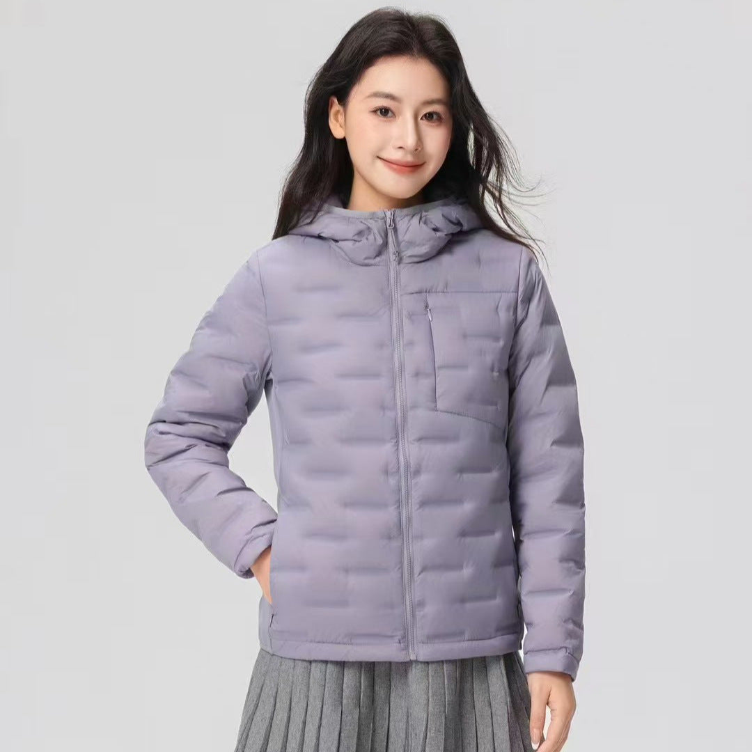 Women's quilted thermo outdoor jacket with hood and water-repellent coating Chichicherry