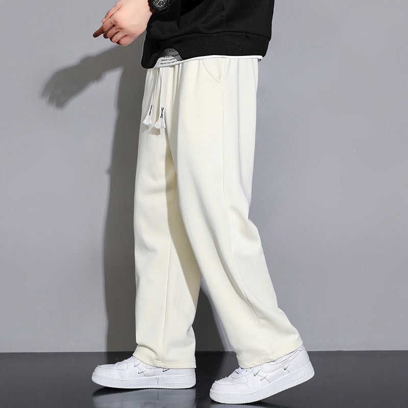 Men's Relaxed-Fit Jogging Pants made of French Terry with wide leg and drawstring Chichicherry