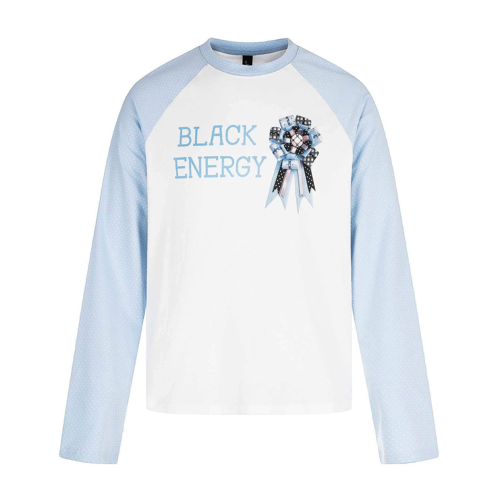 Women’s long sleeve shirt with raglan sleeves, decorative bow print and soft cotton blend Chichicherry