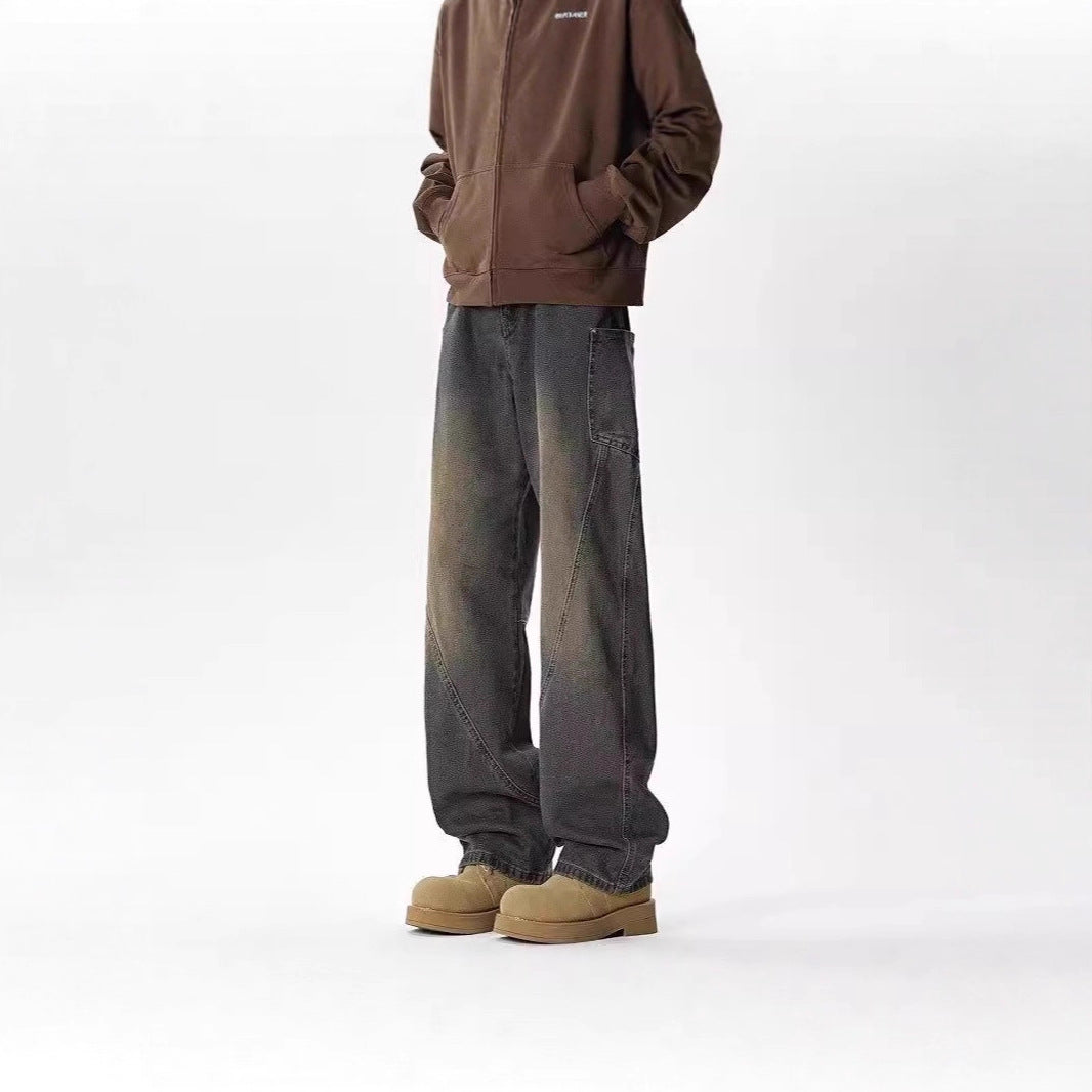 Men's Wide-Cut Casual Jeans Chichicherry