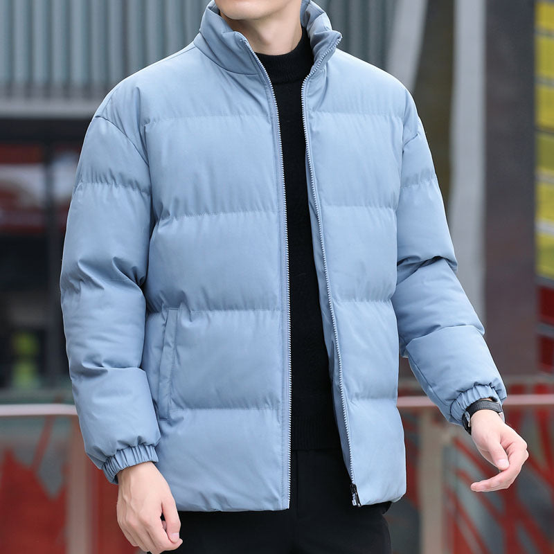 Men's short cut quilted thermal jacket with stand-up collar, two-way zipper and elastic cuffs Chichicherry