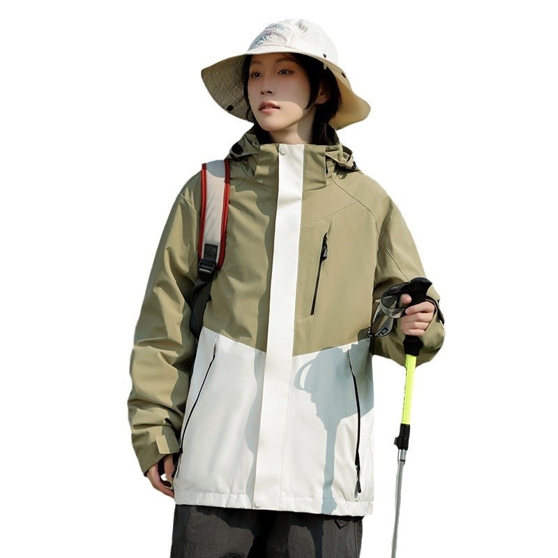 Men's Two-Tone Wind and Water-Repellent Softshell Jacket with Hood Chichicherry