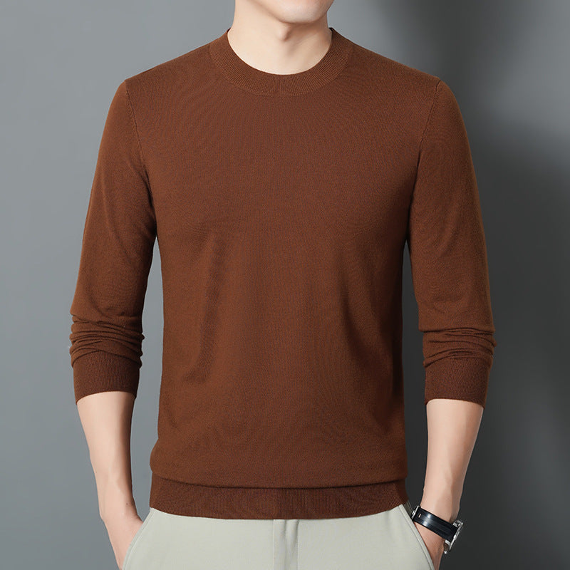 Men's fine round neck sweater made of fine knit with a narrow silhouette Chichicherry