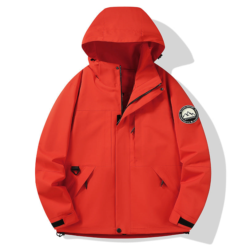 Women's waterproof hardshell outdoor jacket with hood and multifunction pockets Chichicherry