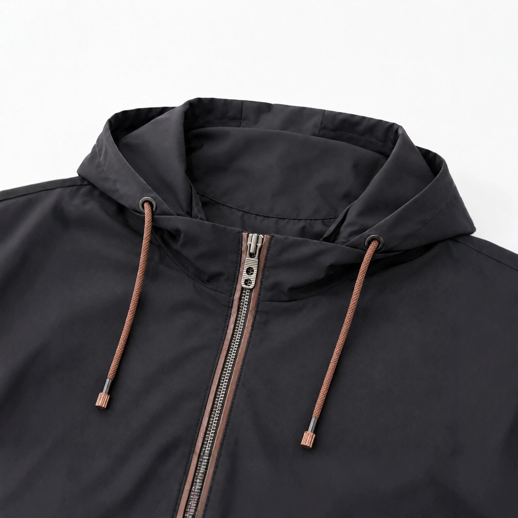 Men's Lightweight Softshell Hoodie Jacket with Water-Repellent Outer Layer, Leather Applications and Zipper Pockets Chichicherry
