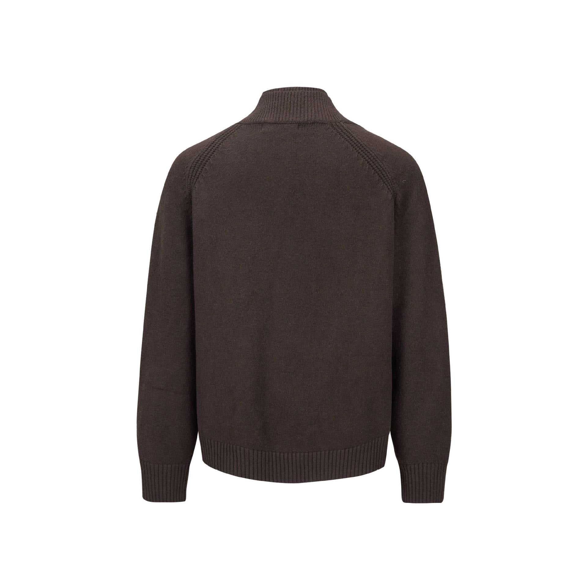 Men's chunky knit cardigan with shawl collar and ribbed cuffs Chichicherry