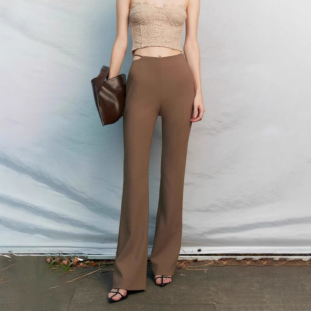 Ladies Elegant and figure-hugging Flared Trousers Drune