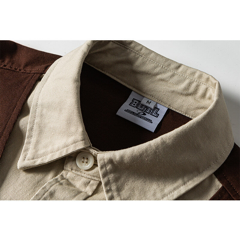 Men's utility vest with multifunctional pockets, half zip and integrated shirt layer Chichicherry