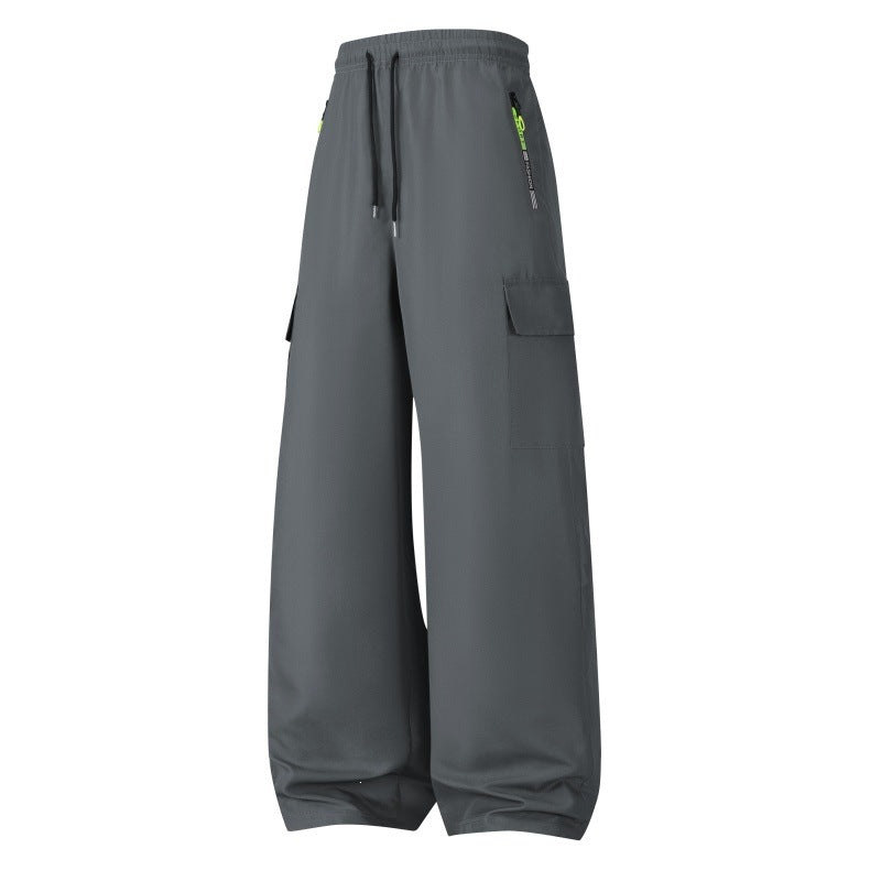 Men's Loose Utility Cargo Shorts with Elastic Waistband, Drawstring & Zipper Pockets Chichicherry