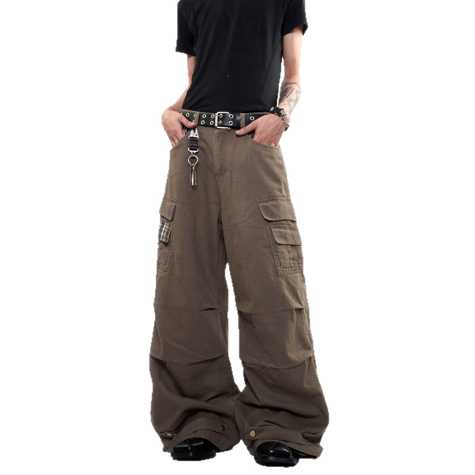 Men's Loose Fit Cargo Pants with Pockets Chichicherry