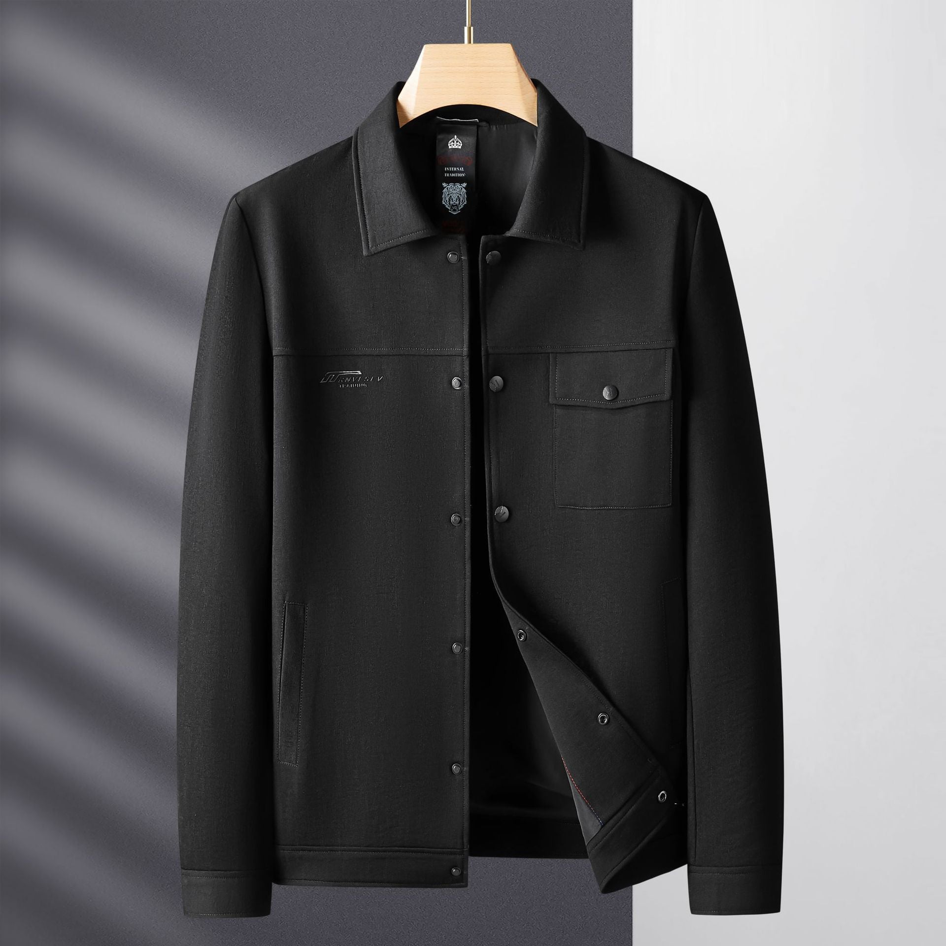 Men's transitional jacket in workwear style with snap buttons Chichicherry