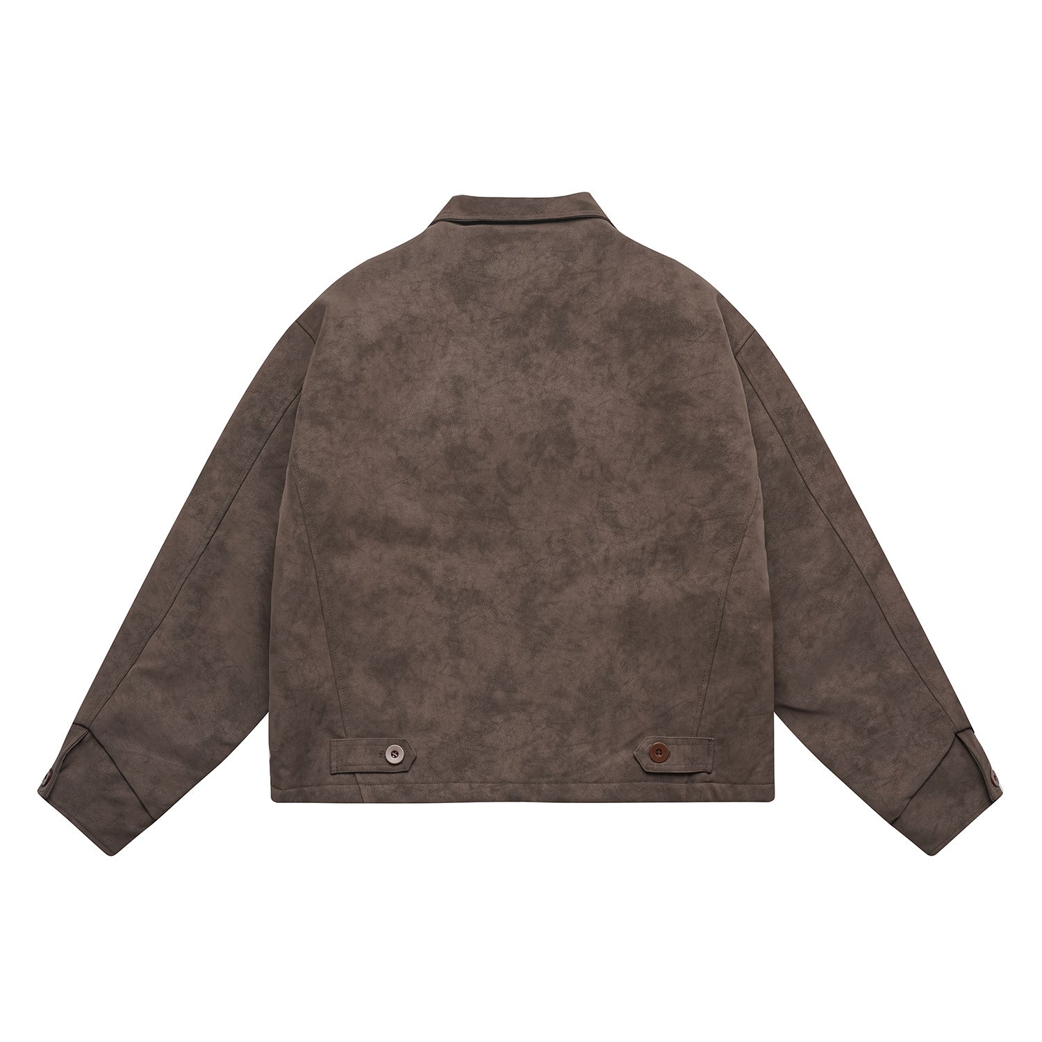 Men's short-cut suede-look blouson with patch flap pockets and shirt collar Chichicherry