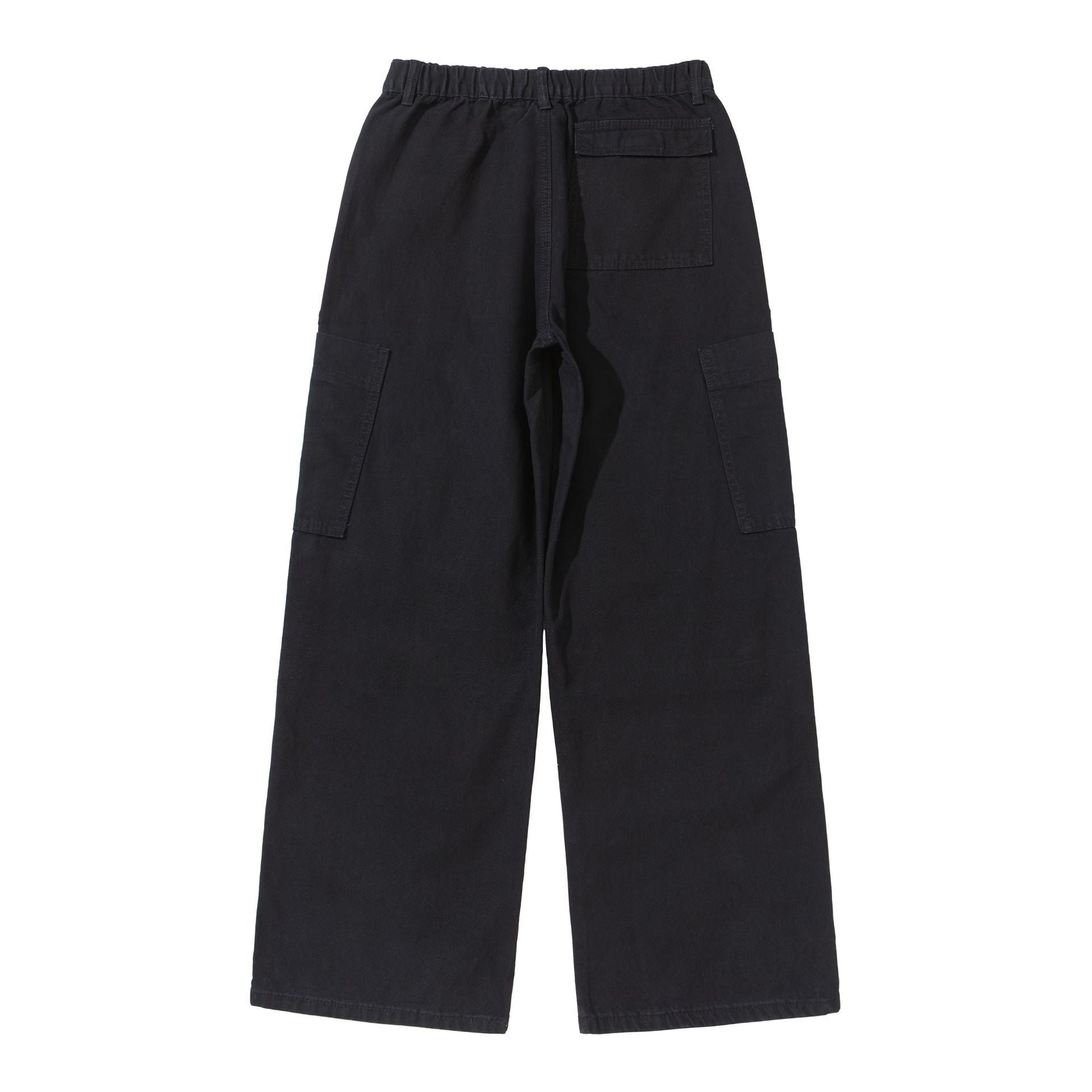 Women's Wide High-Waist Cargo Pants with Applied Pockets and Reinforced Knee Areas Chichicherry