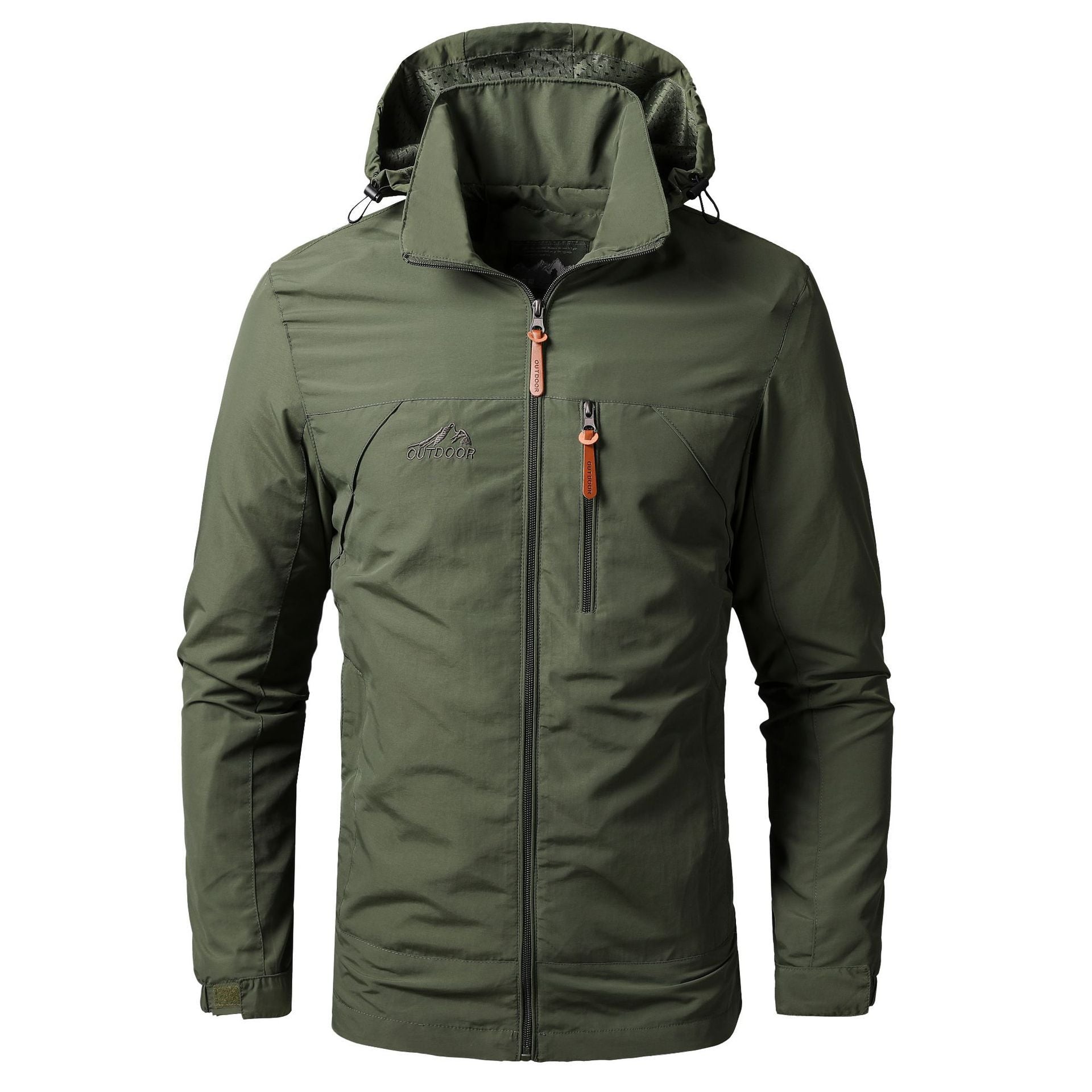 Men's lightweight outdoor field jacket with hood, breathable lining and multifunctional pockets Chichicherry