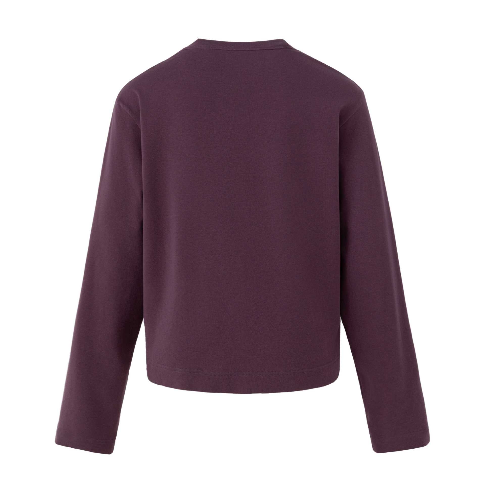 Women's Casual Sweatshirt with Studded Trim, Print Insert and Round Neckline Chichicherry