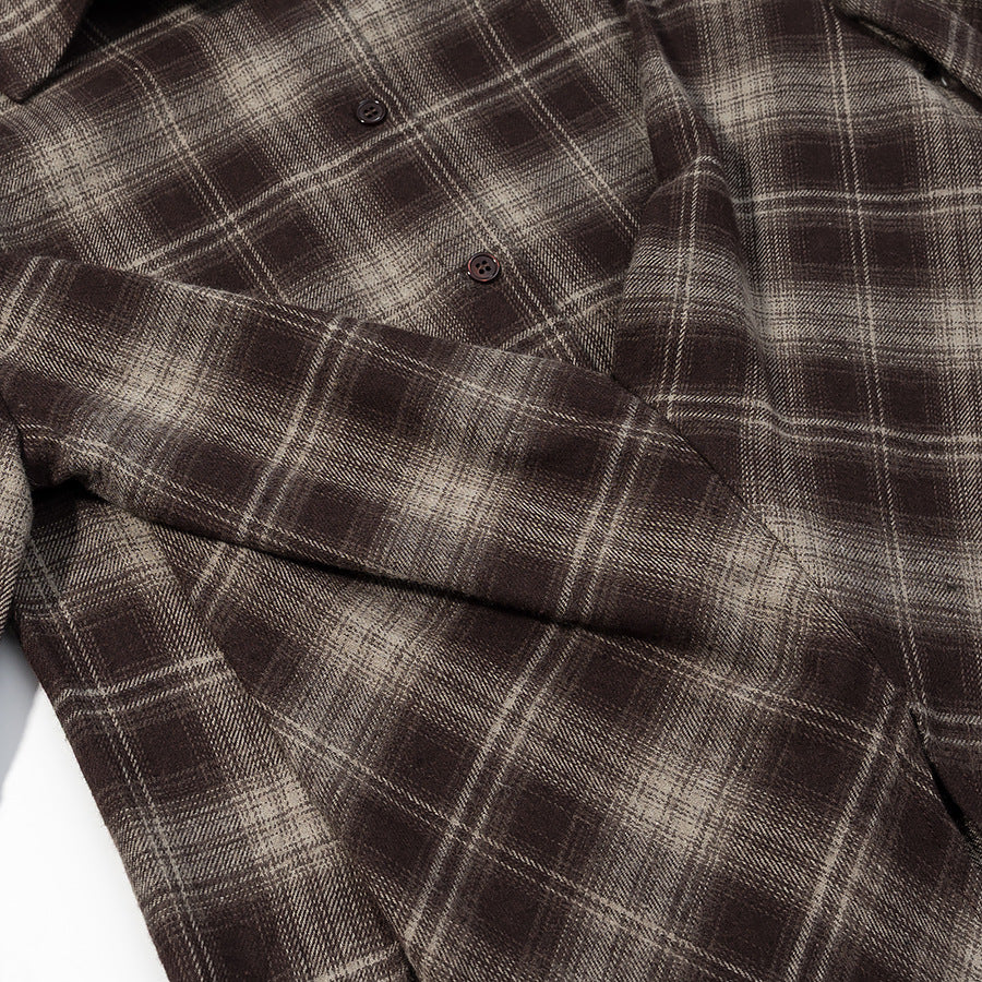 Women's Checked Cotton Shirt with Wrap Draping and Oversized Silhouette Chichicherry