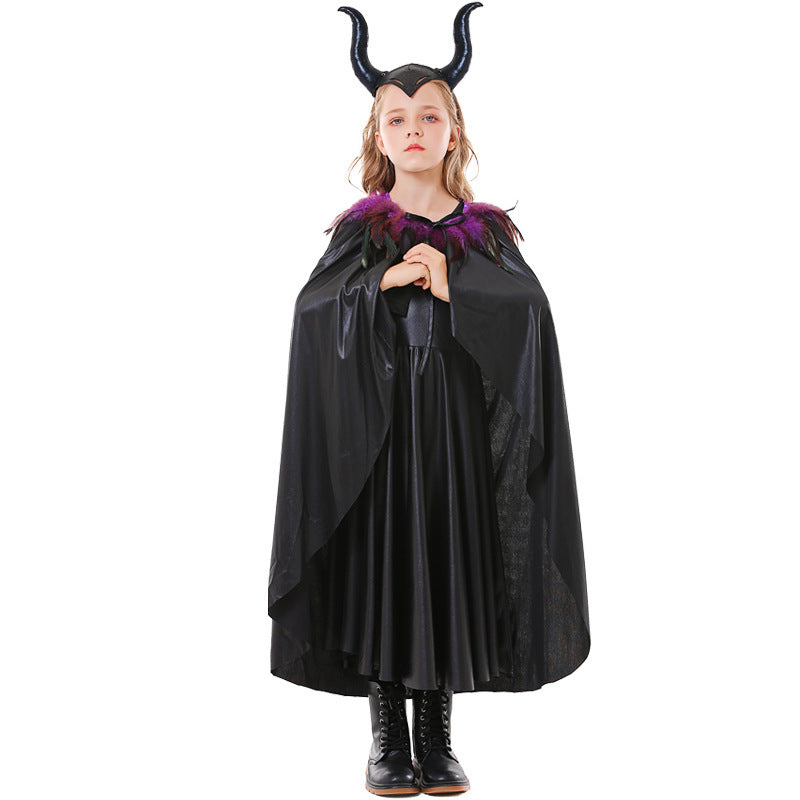 Girls Enchanted Magical Creature Costume with Hood and Shimmering Tulle Chichicherry